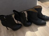 Zara сапожки нат.кожа/ ботильоны