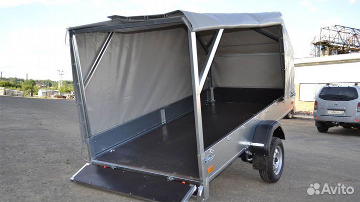 Прицеп легковой -06 с тентом (со скосом) саранский