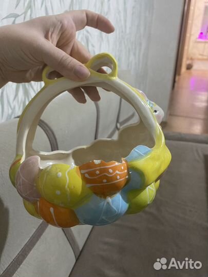 Корзинка пасхальная керамика /все для пасхи