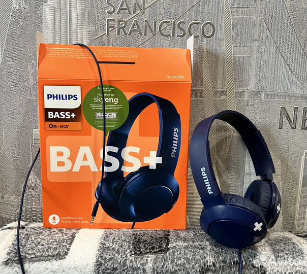 Наушники проводные philips bass+