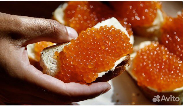 Красная икра в ассортименте