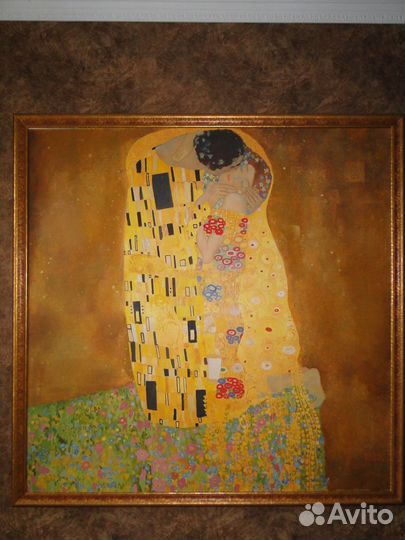 Поцелуй. Густав Климт. Холст (репродукция)