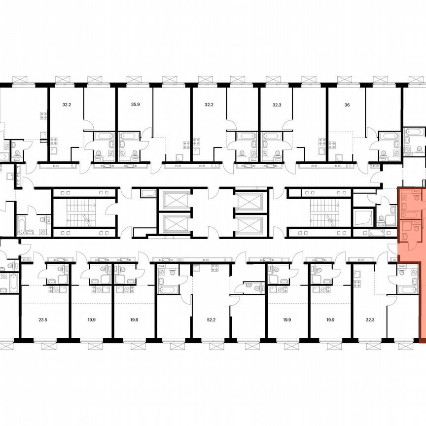 2-к. квартира, 61,7 м², 11/24 эт.