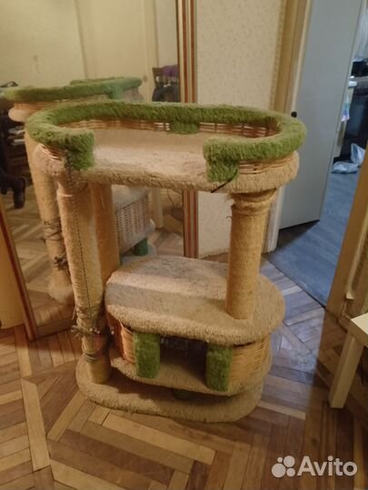Когтеточка домик для кошки бу