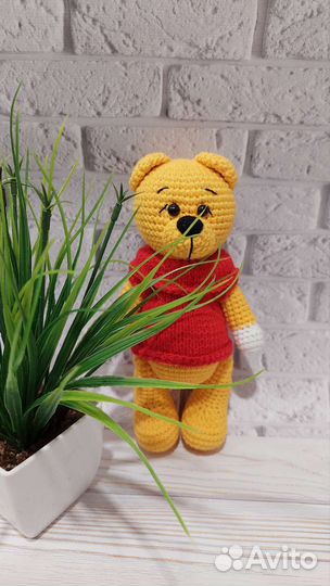 Вязаная игрушка мишка ручной работы
