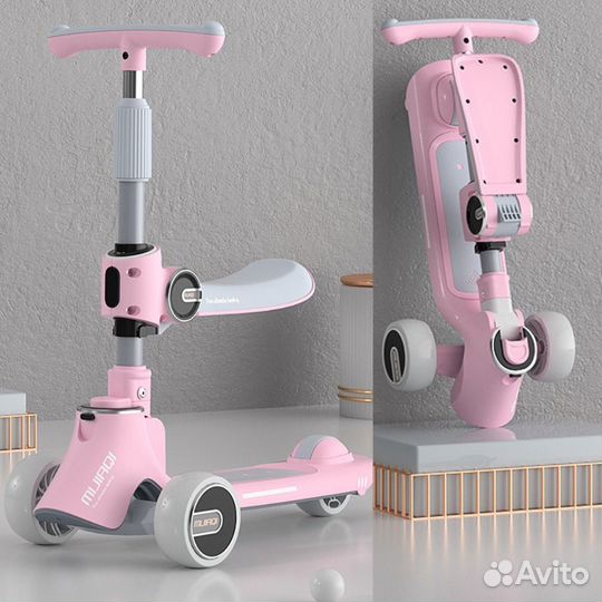 Самокат трансформер беговел детский