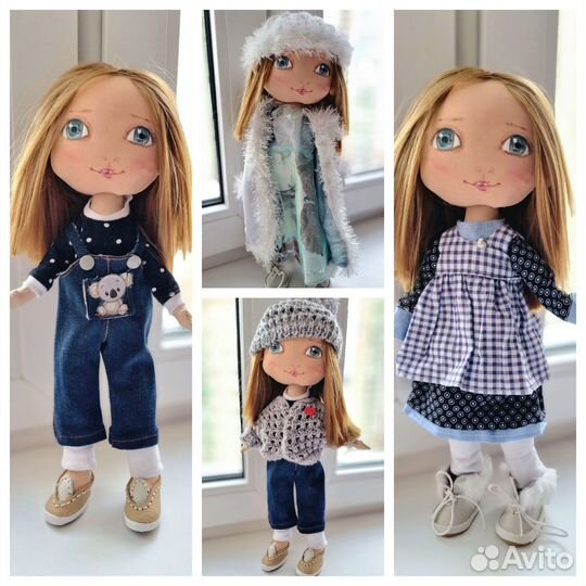 Кукла ручной работы с одеждой