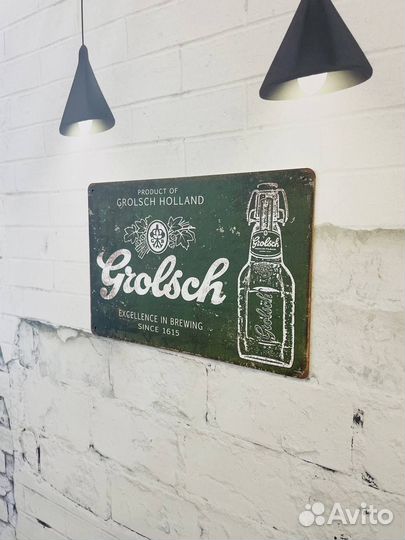 Декор на стену табличка Grolsch Beer