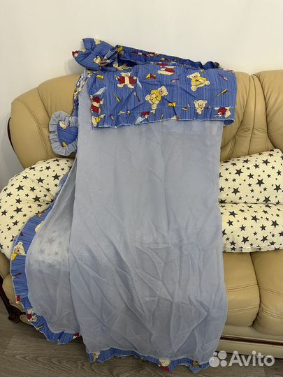 Балдахин с бортиками в кроватку