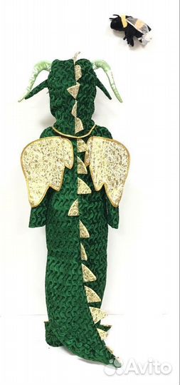 Карнавальный костюм Дракон зеленый размер 32