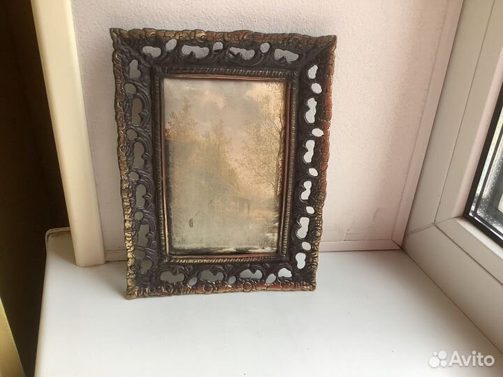 Картины на шелке(плакетки) рамка под бронзу (лату
