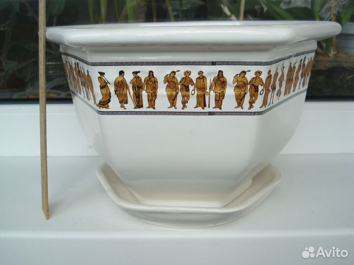 Горшок для цветов керамический 