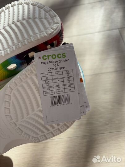 Сабо детские crocs j2 33-34