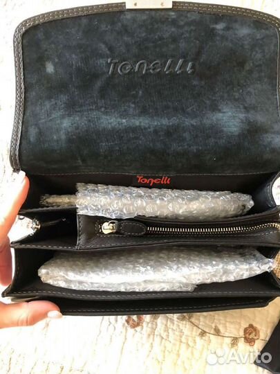 Барсетка кожаная мужская новая