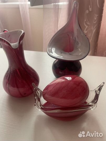 Вазочки и яйцо Мурано стекло