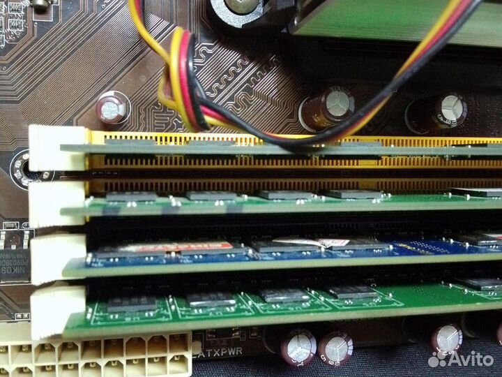 Комплект мать память проц видюха