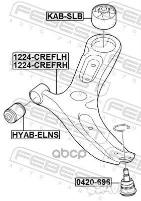 Рычаг передний нижний левый 1224creflh Febest