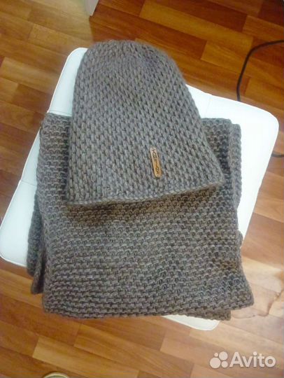 Комплект шапка и снуд женский