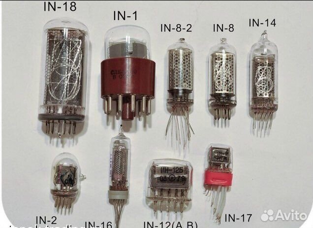 Индикаторные лампы ин-1,2,4,8,12,1416,17,18