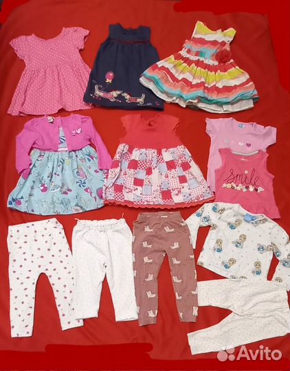 Вещи пакетом на девочку на 9 -12. 12-18. 18 -24 ме
