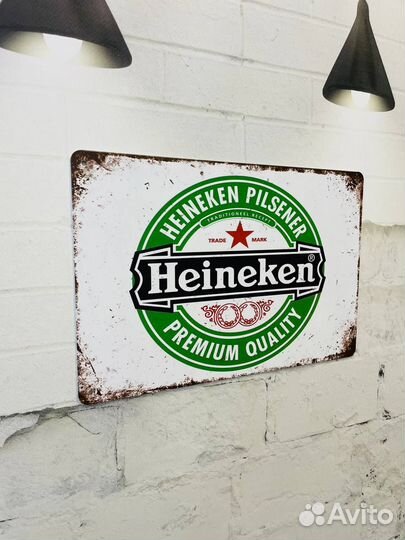 Декор на стену табличка Heineken Beer