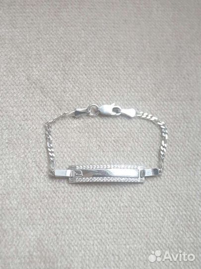 Серебряный детский браслет новый