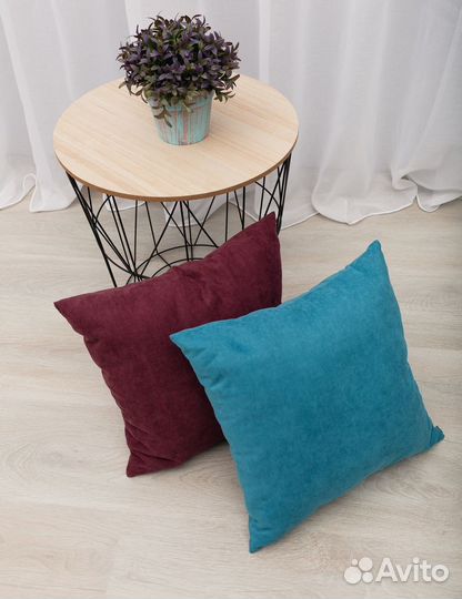 Подушка декоративная из велюр-канваса