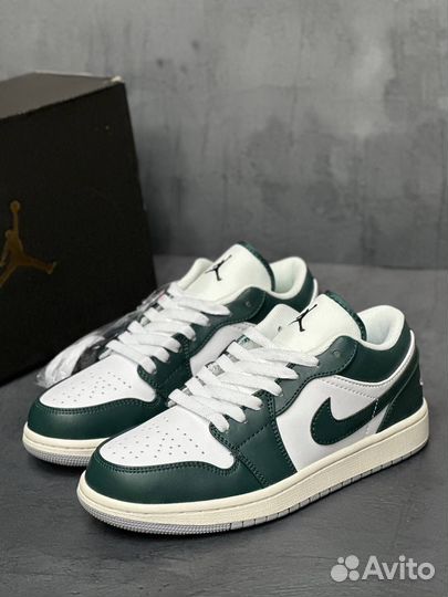 Кроссовки Nike air jordan 1 low green