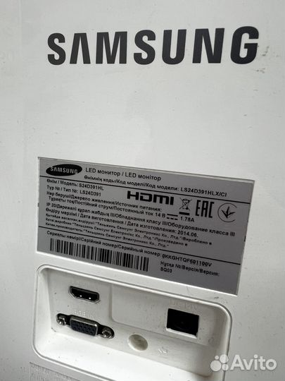 Samsung s24d391hl монитор