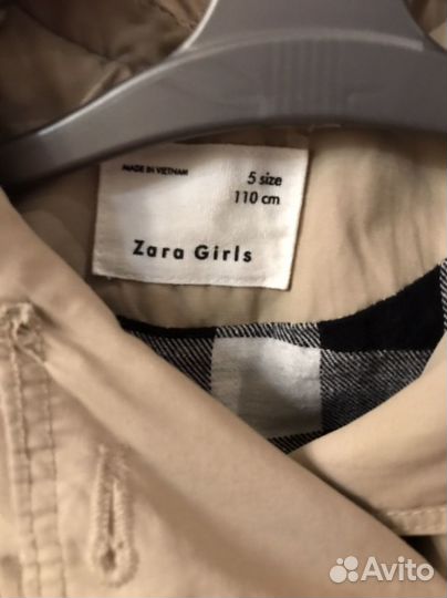 Плащ zara для девочки 110