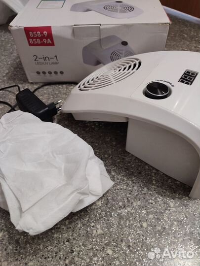 Вытяжка и лампа для маникюра 858-9A