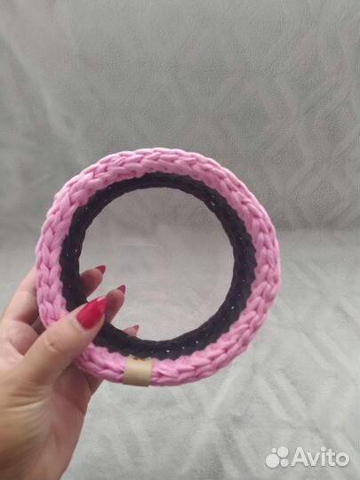 Вязаные корзинки ручной работы