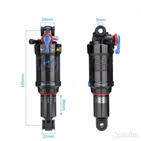 Задний амортизатор Rockshox monarch RL. 165х38