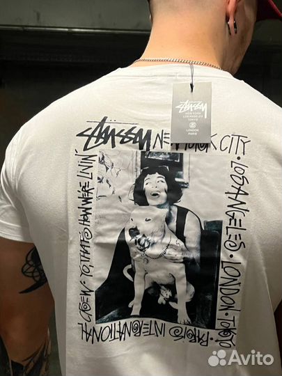 Футболка новая Stussy Bull T-shirt - white