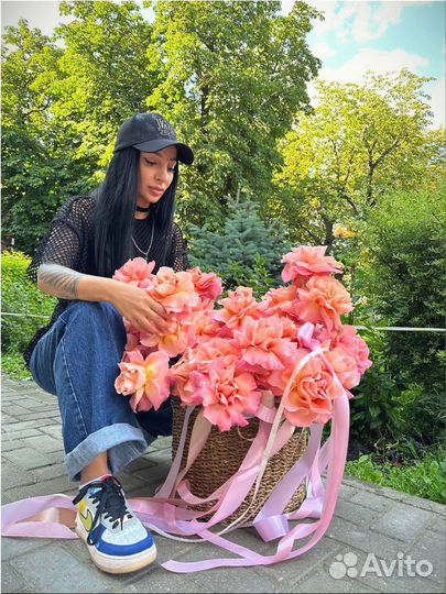 Корзина роз hermosa большая