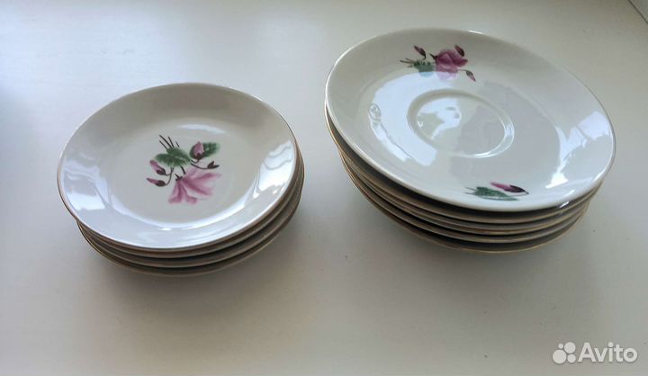 Элементы сервиза ГДР винтаж Цветы