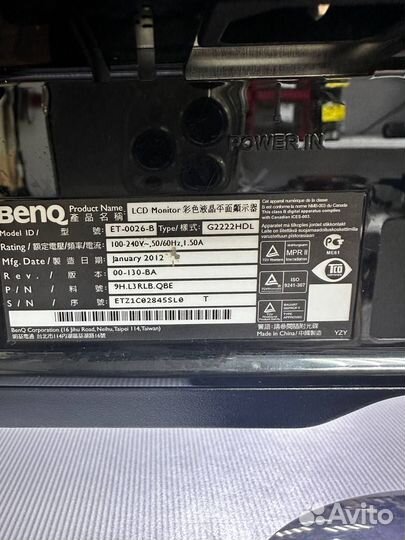 Монитор benq ET-0026-B 21.5