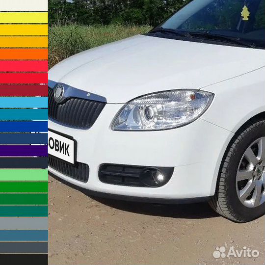 Бампер передний в цвет Skoda Fabia 2 (2007-2010)