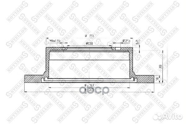 6020-3022-SX диск тормозной задний Mitsubishi