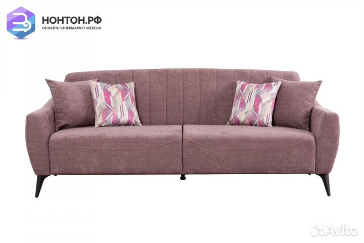 Диван книжка Наоми светло-розовый / розовый