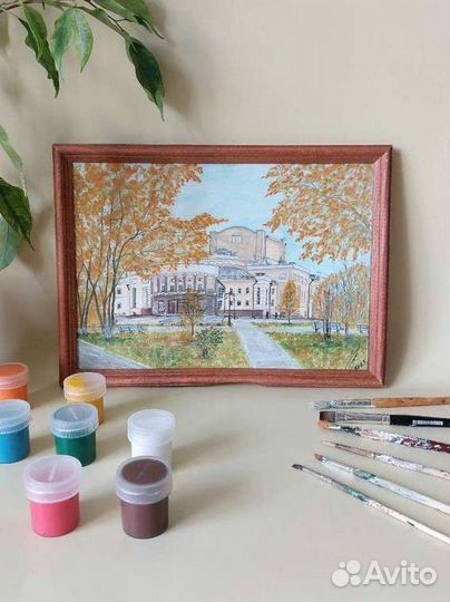 Картина акварель 21*30 Театр Кудымкар