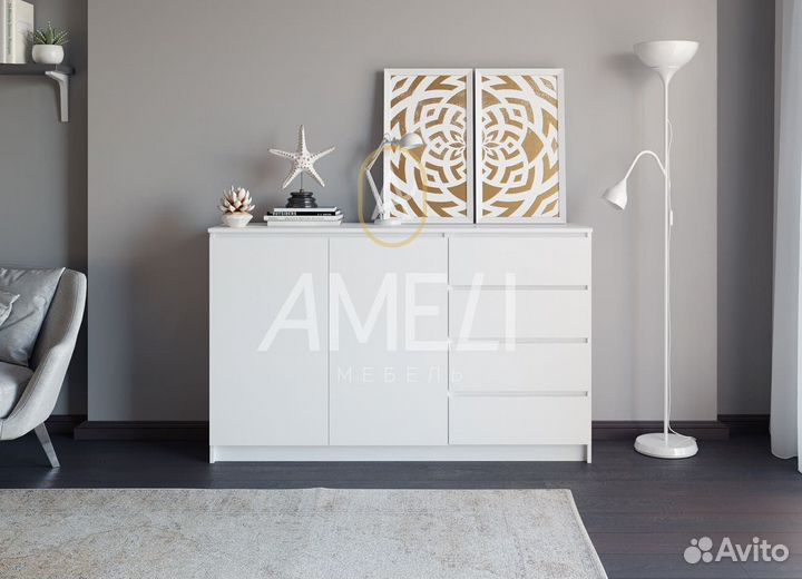 Комод белый в стиле икеа