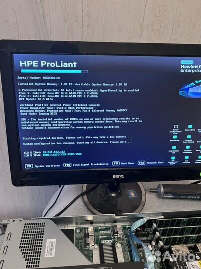 Сервер hp dl360 gen10 / hpe g10 для 1с 128gb бу 1u