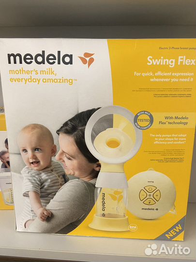 Молокоотсос medela swing flex электрический