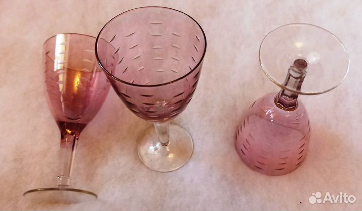 Кувшин Бокалы Салатник СССР Глина Стекло