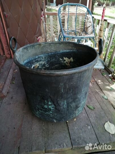 Бак медный старинный