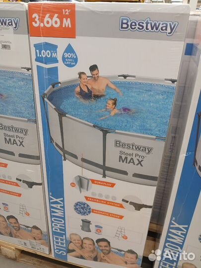 Каркасный бассейн bestway с лестницей