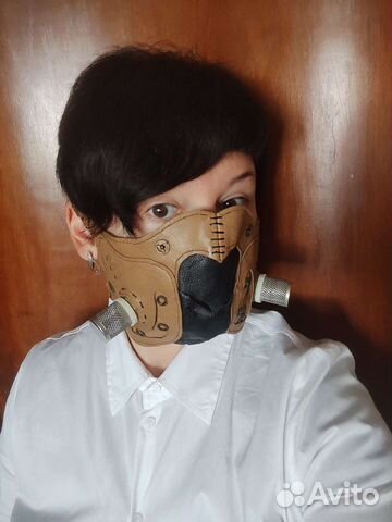Маска стимпанк киберпанк готик аксессуар кожа