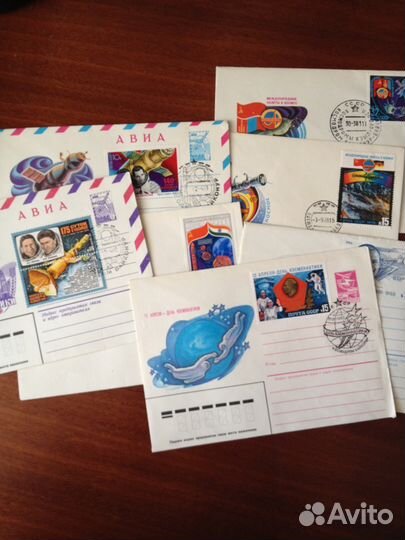 Конверты с марками спецгашение Байконур