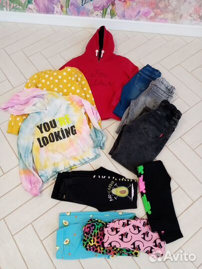 Вещи пакетом на девочку 128-140